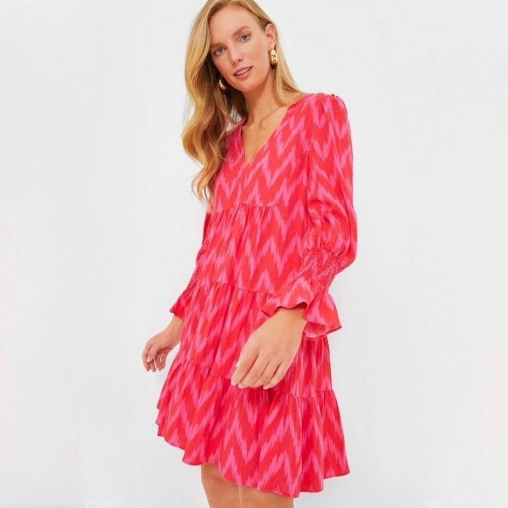Pomander Place Pink Long Sleeve Dress S